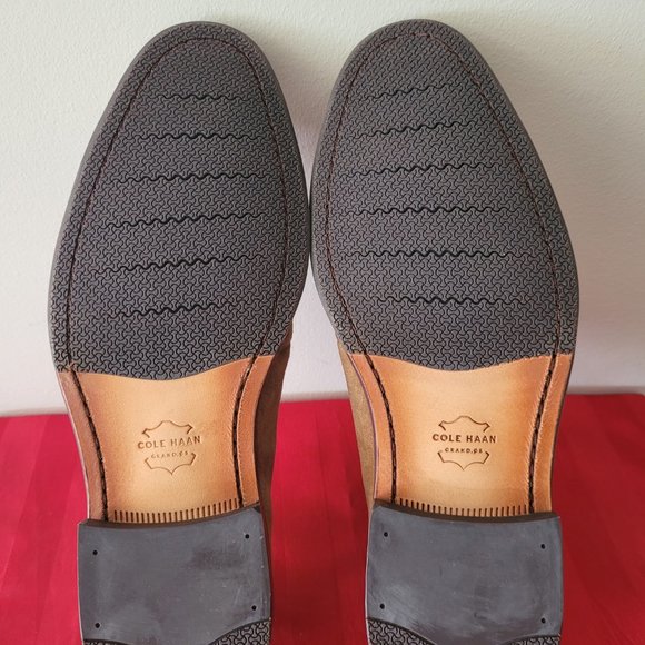 BRAND NEW, COLE HAAN, BOURBON SUEDE DRESS SHOES, SIZE 8.5!!! - Picture 8 of 10